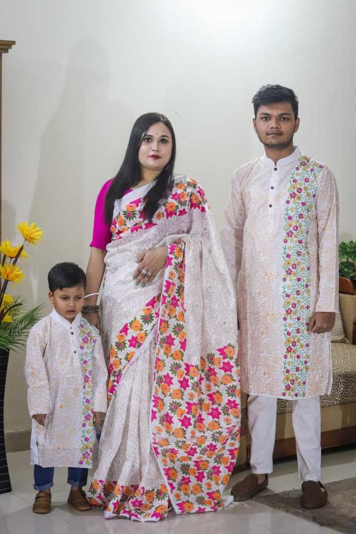 শাড়ি,পাঞ্জাবী,ফ্যামিলি,সেট