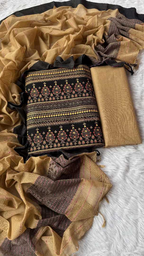 অরিজিনাল,আড়ং,স্লাব,কটন,থ্রি-পিস,(সেলাই,ছাড়া)