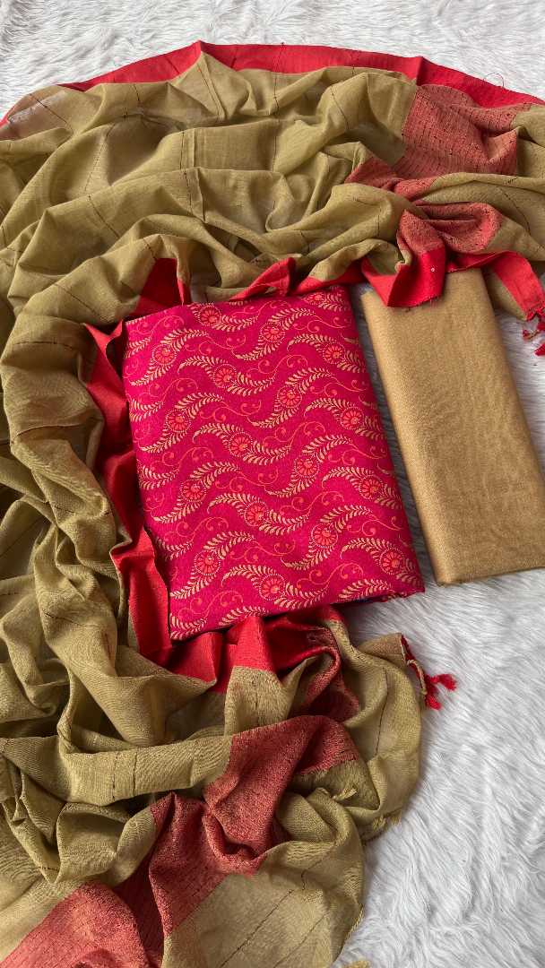 অরিজিনাল,আড়ং,স্লাব,কটন,থ্রি-পিস,(সেলাই,ছাড়া)