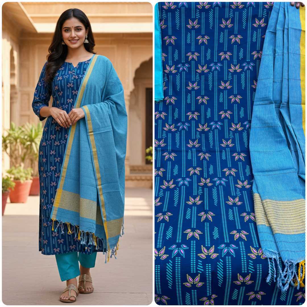 অরিজিনাল,আড়ং,স্লাব,কটন,থ্রি-পিস,(সেলাই,ছাড়া)