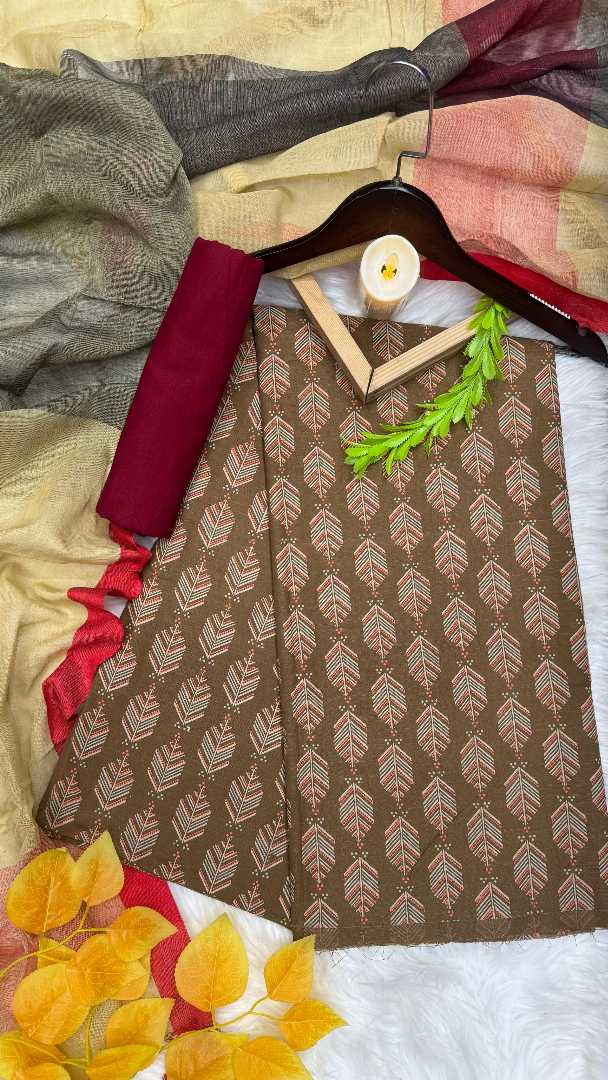 অরিজিনাল,আড়ং,স্লাব,কটন,থ্রি-পিস,(সেলাই,ছাড়া)