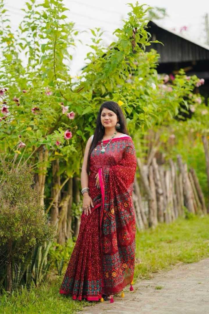 এমব্রয়ডারি তাঁত বুটিকস সিল্ক শাড়ি