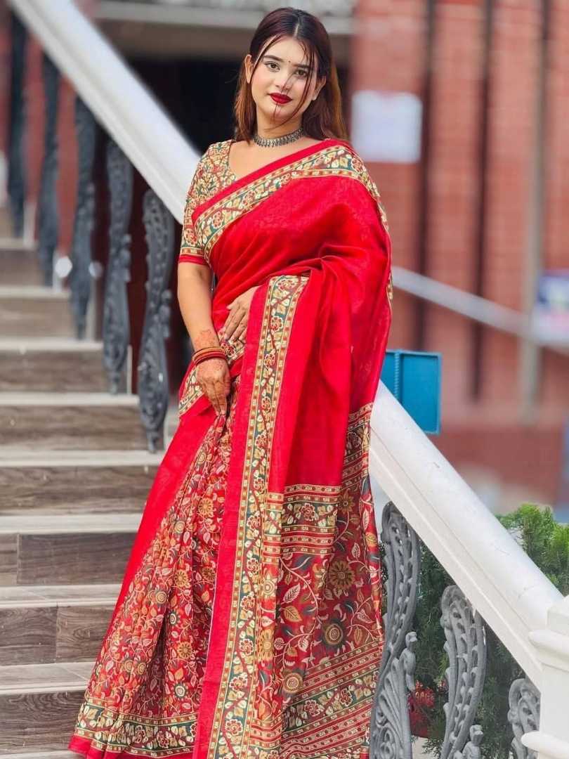 প্রিমিয়াম,সেমি,সিল্ক,ডিজিটাল,প্রিন্ট,শাড়ি,+,ব্লাউজ,পিস